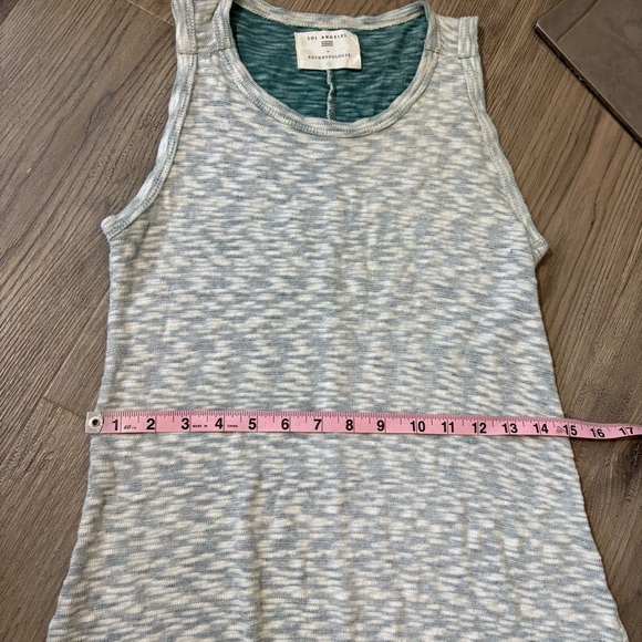 Anthropologie Sol Angeles Sz S Textured Sleeveless Dress Aqua Green Boho Coastal - Picture 6 of 9